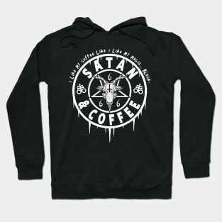 SATAN AND COFFEE - FUNNY SATANIC OCCULT Hoodie